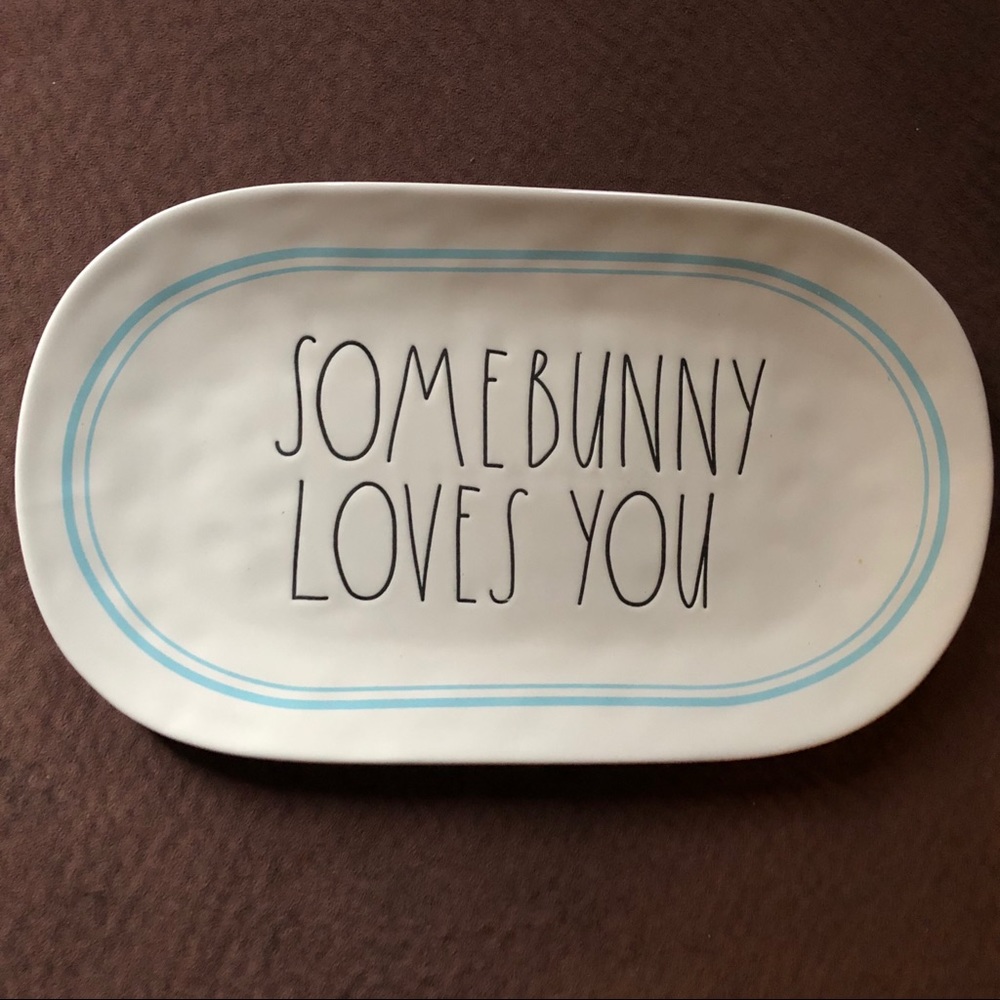 Rae Dunn somebunny loves you platter